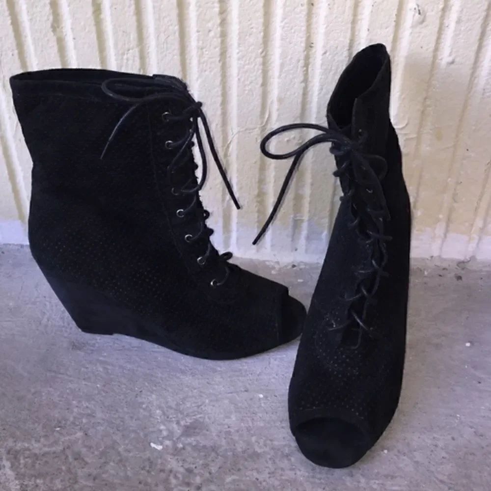Ibiza by J Campbell wedge peep toe ankle boots